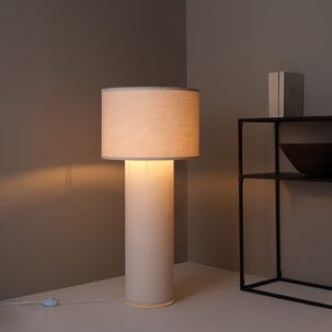 Northlight Didrik gulvlampe, lin og metall