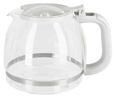 Lasikannu kahvinkeittimeen 44-4975-1, 1,25 l, valkoinen