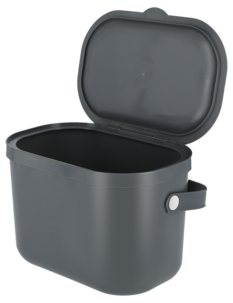 Tidy kildesorteringsbøtte på 3,2 l med lokk og håndtak