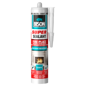 Bison Fire Place fogmassa metall och betong, svart, 310 ml