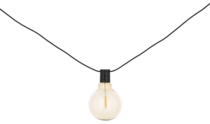 Aurinkokennovaloketju hehkulamppu pyöreä 10 lamppua 5,4 m