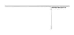 Skinne til lamellgardin enkel, veggmontert, hvit