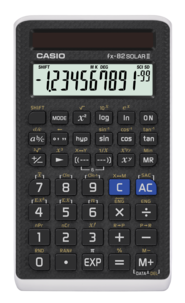 Casio FX-82 SOLAR II, kalkulator med solcellepanel, videregående skole