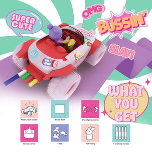 Pixie Cruiser Doodle radiostyrt bil, fra 6 år