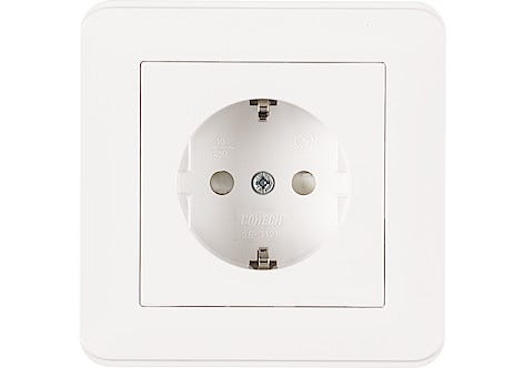 1-vägs infällt vägguttag Cotech