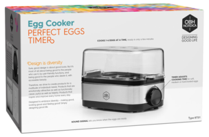 OBH Nordica Perfect Eggs eggkoker med timer, 6 egg
