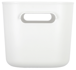 Serenity oppbevaringsboks i plast uten lokk, hvit