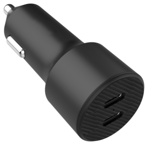 Billaddare mobil 2-i-1, 12 V, 24 V, USB-C, 40 W