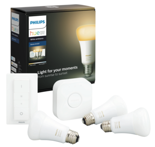 Aloituspakkaus Philips Hue White Ambiance E27, Bluetooth 