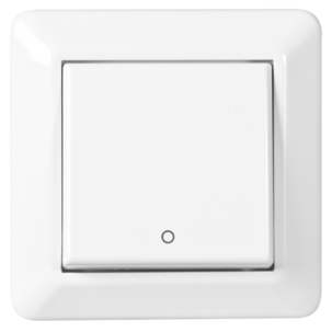 Innfelt 2-pol strømbryter, Elko RS Nordic renhvit.