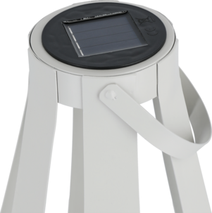 Northlight solcellslykta metall med handtag, grå