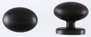 Oval knopp, svart smide