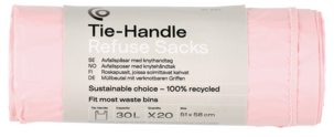 Avfallspåsar med knythandtag 30 l, 20-pack