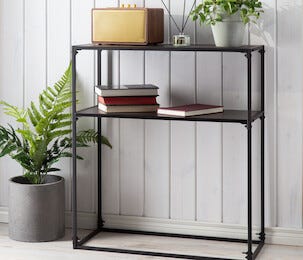 Avlastningsbord metall, svart