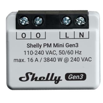 Shelly Plus PM Mini Gen3 energimåler wifi uten relé