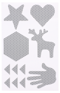 Klistermärken i reflekterande material, Clas Ohlson