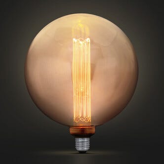 Dekorativ globlampa amber LED E27 50 lumen, extra varmvit