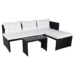 Utemöbler, soffa med schäslong