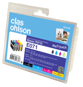 Bläckpatron Epson T0711 till T0715  Clas Ohlson