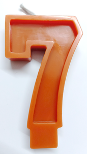 Tårtljus av bivax, siffror