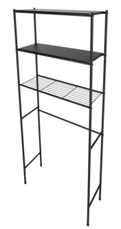 Toaletthylle svart, 65,5 x 24 x 163 cm