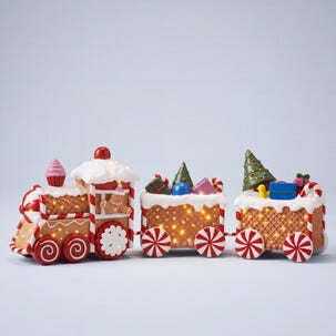 Pepparkaståg med belysning, 49 cm, Northlight