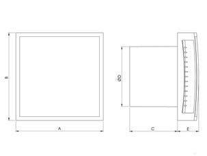 Kylpyhuonetuuletin kosteusanturilla EET100HT, 100 mm, valkoinen
