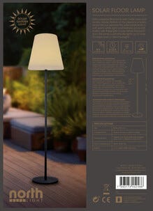 Golvlampa utomhus solcell Northlight, dimbar, 1,5 m