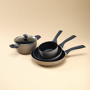 Paistinpannu, keraaminen ja tarttumaton non-stick, hiekka