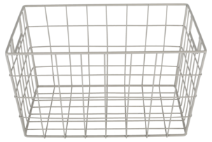 Trådkurv i beige metall