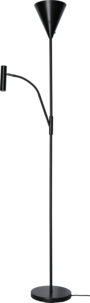 Northlight Vide golvlampa uplight med läslampa, svart