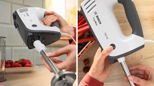 Bosch Ergomixx håndmikser med visper og deigkroker, 750 W
