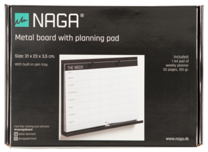 Naga ukeplanlegger med metallholder