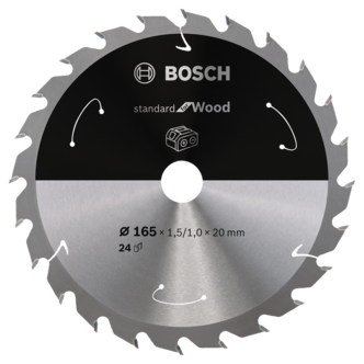 Bosch Standard for Wood sagblad 165 x 20 mm 24T