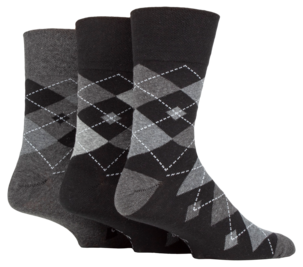 SockShop Gentle Grip herr strumpor. 39-45, 3-pack