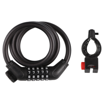 Vajerlås cykel, med kod 10 mm 1 m