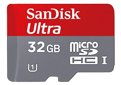 MicroSDHC minneskort  UHS 1 Sandisk