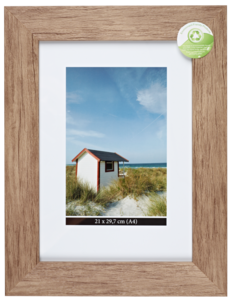 Ramme med glass drivved