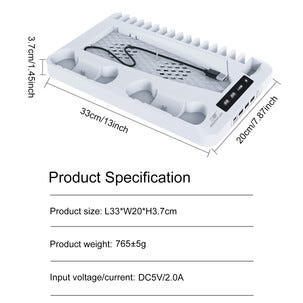 Exibel 4-i-1-stativ med kjøling for PS5/PS5 Slim