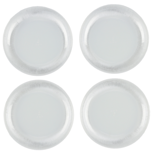 Plasttallrik transparent 25 cm, 4-pack