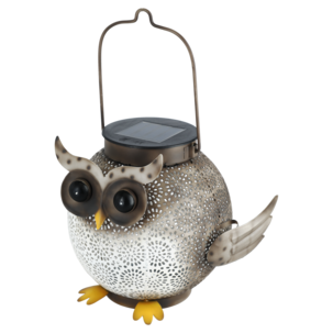 Northlight hängande solcellslykta uggla, 26 cm