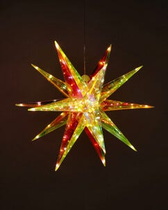 Värikäs LED-tähti 45 cm, Northlight