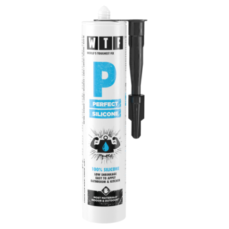 WTF P Perfect Silicone silikon badrum utomhus svart 310 ml