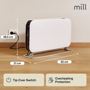 Mill SG2000LED konvektorelement med fläkt 2000 W