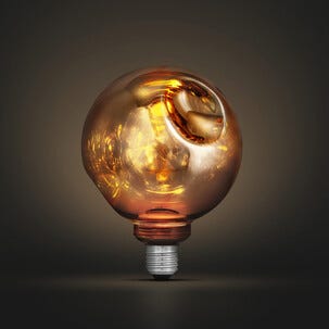 LED dekorpære E27 4,5 W dimbar messing metallic, 125 mm