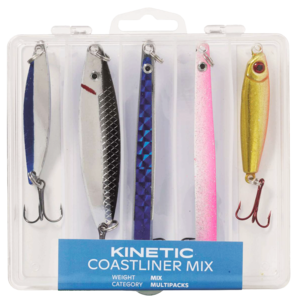 Kinetic Coastliner Mix drag för havsfiske, 5-pack