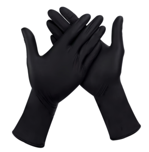 Svarte engangshansker i nitril, 25 par