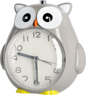 Uggla analog, tyst väckarklocka för barn, 15,5 cm