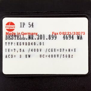 Strömbrytare 3-fas 400V KSVDD40