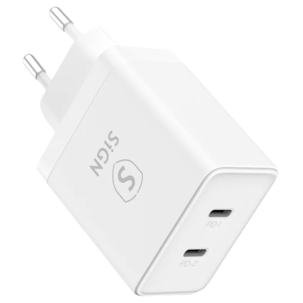 SiGN 2 x USB-C PD snabbladdare 40 W